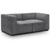 The Soft Cube Love Seat 2 person Sofa - grey square sofa modular design face