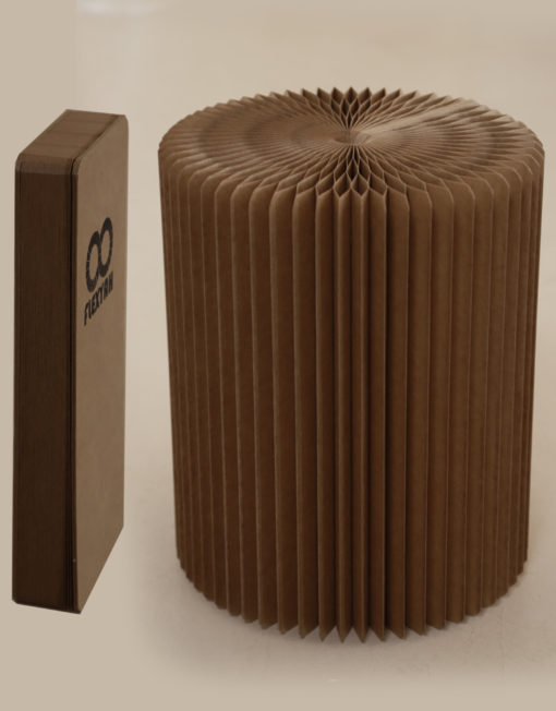 Flexyah stool in brown paper