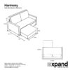 Harmony - Queen Size Memory Foam Sofa Bed | Expand Furniture - Folding ...