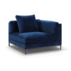 Migliore corner Sofa module in navy blue microfiber fabric with modular design