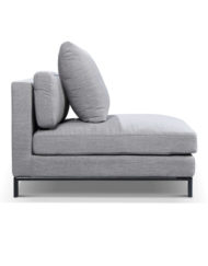 Migliore single side Sofa module in new iron grey fabric with modular design