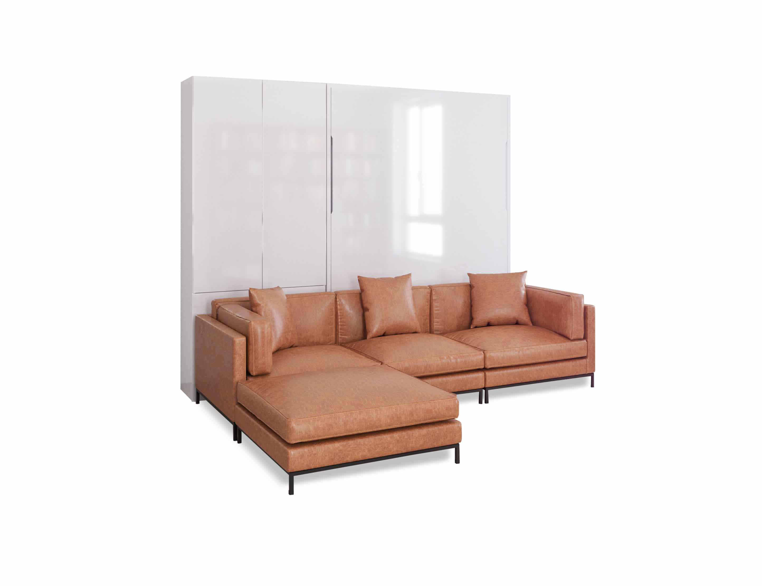 Leather Sectional Wall Bed Sofa