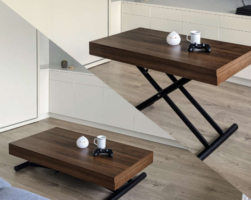 alzare height adjustable coffee to dinner table