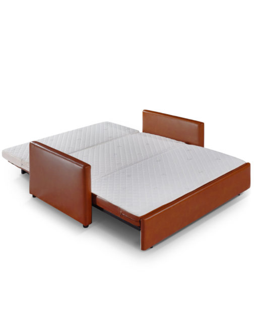 Harmony-2-queen-eco-leather-Brown-Terracotta-sleeper-sofa-memory-foam-open-to-even-mattress