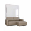 MurphySofa-Minima-in-white-glosss-with-Taupe-eco-faux-leather