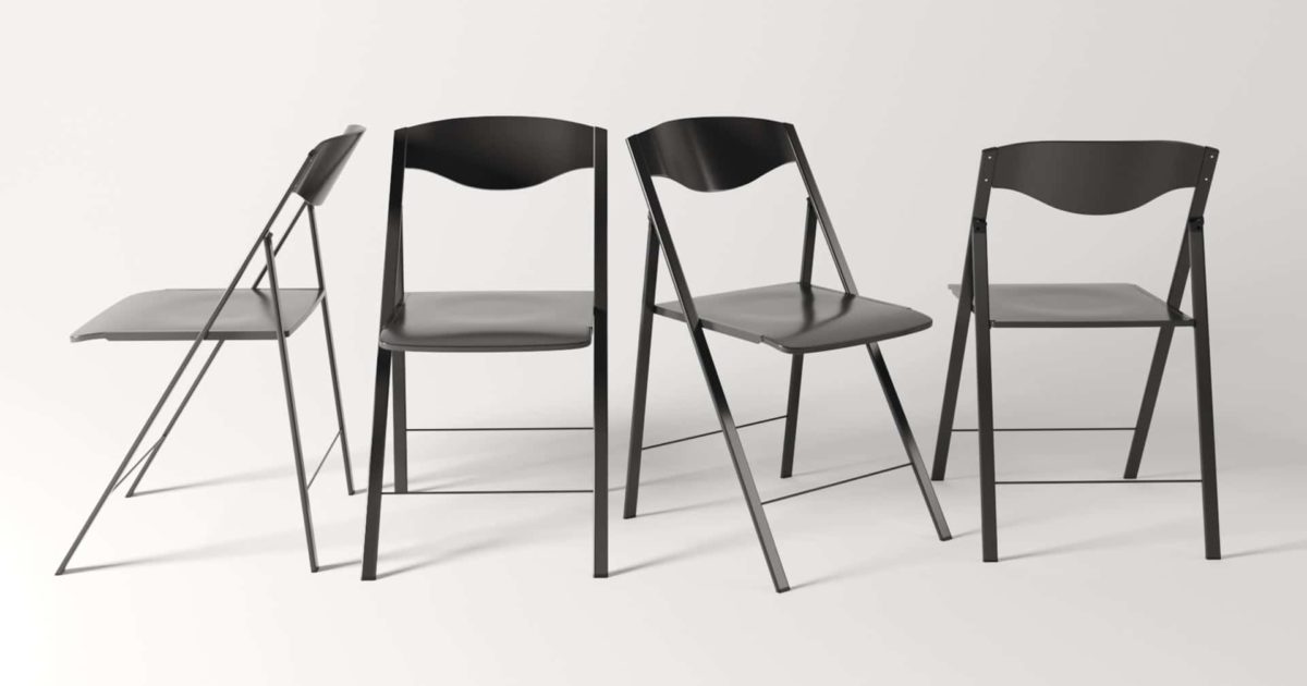 grey folding chairs