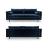 Scandormi-Contemporary-Modern-Tufted-Sofa-in-Blue-Velvet-microfiber-with-bolster-pillows