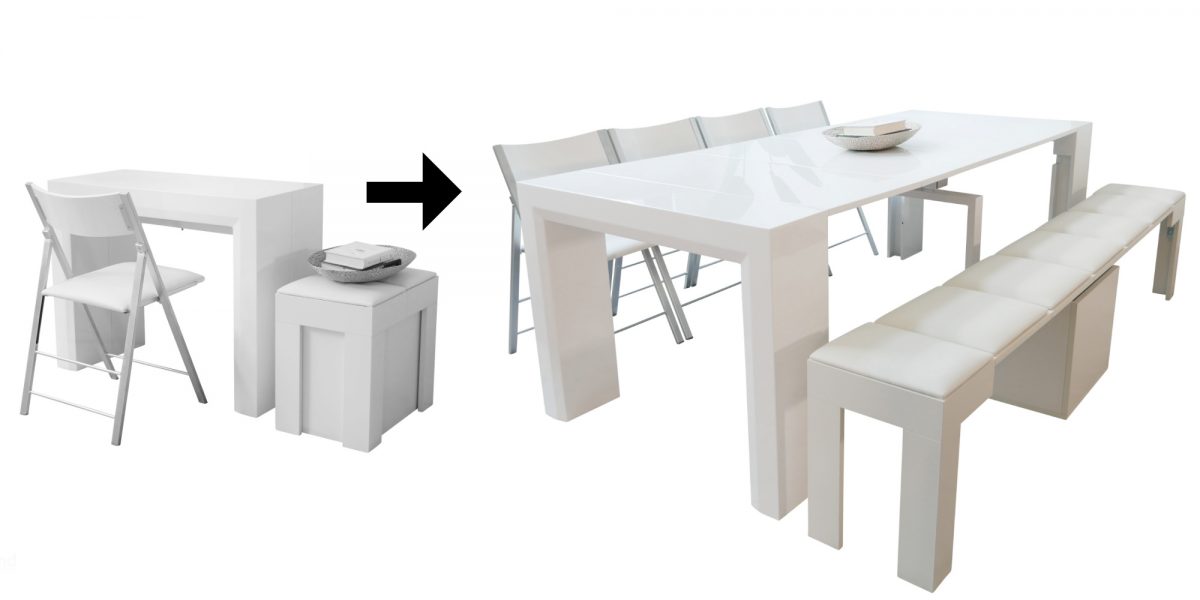 Ultimate Space Saving Dining Table Set, Space Saving Folding Dining Room Table