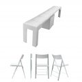 nano chairs and extending bench dining bundle add on in open form
