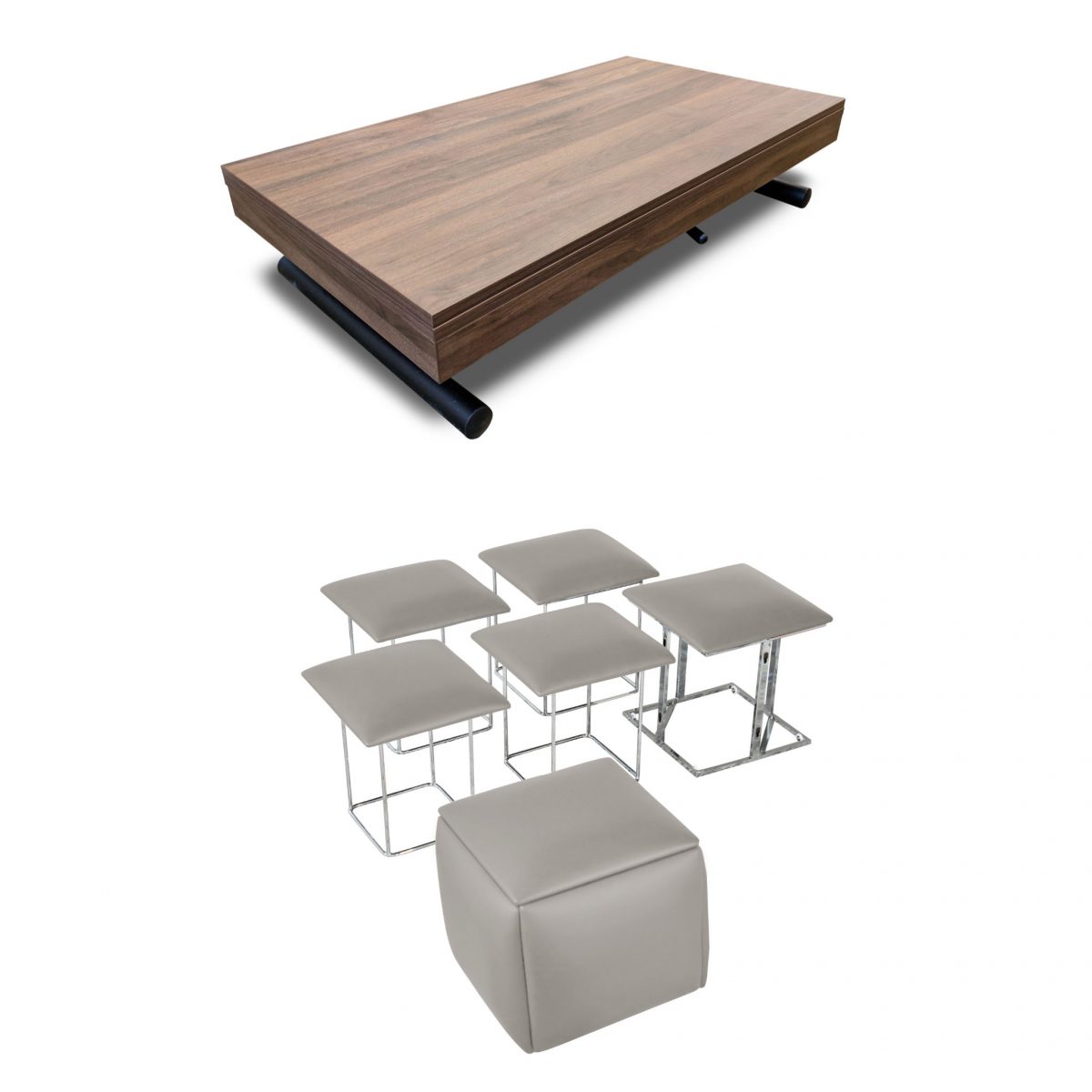 The Alzare Raising Coffee Dining Table Set Expand 