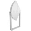 Origami-folding-round-table-in-white-gloss-paint-with-white-legs