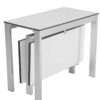 Outdoor Gigante Transformer Table - weatherproof extending table in white