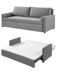 Harmony - wide King size sofa bed with memory foam even sleep - New Iron Grey fabric