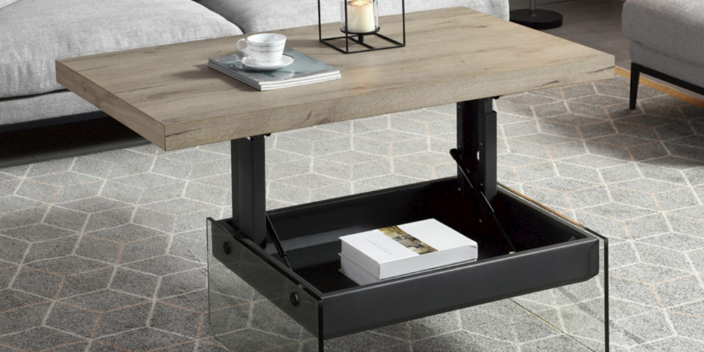 hack my home wood lift Coffee table
