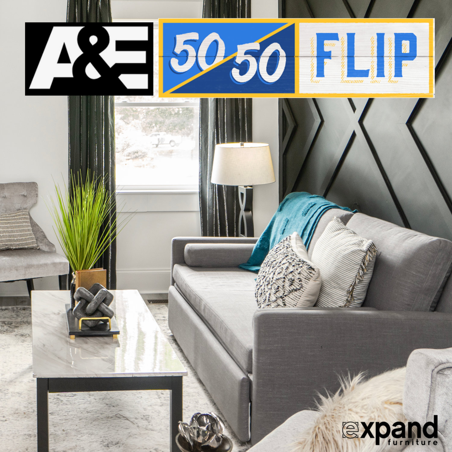 A&E 50 50 flip sofa bed and bunk bed room