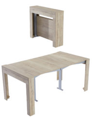 Expanda v2 - Ultra slim extendable table in light wood seats 6
