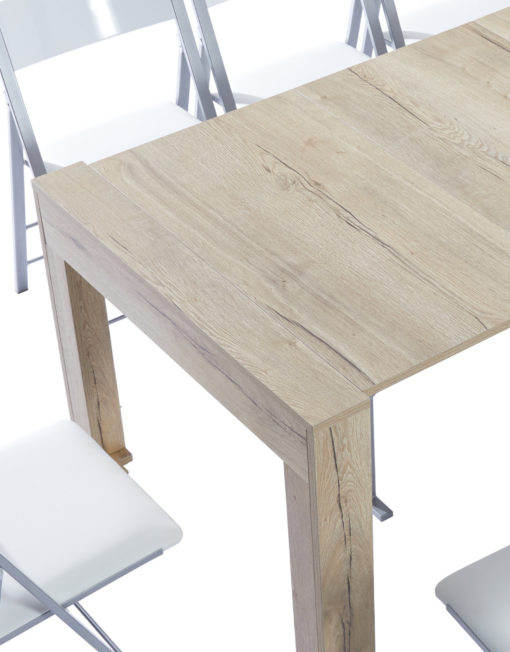 Expanda v2 - Ultra slim extending table in light wood