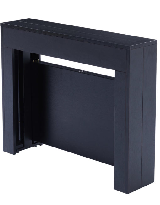 Expanda v2 - Ultra slim extending table seats 6 in black wood finish